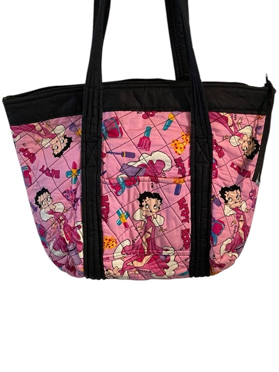 Handmade Handbags - Betty Boop handcrafted quilted tote bag wallet & cosmetic bag Retro Dopamine